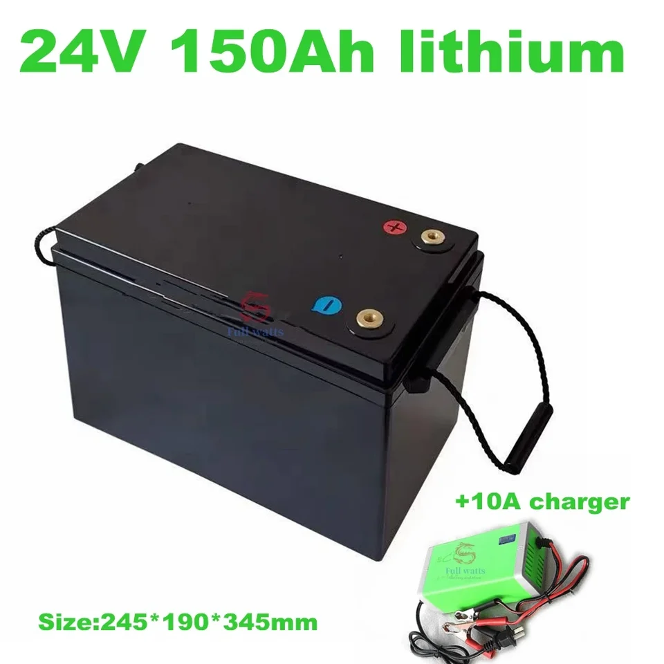 24V 150AH lítium -iónovej batérie 24V solárne + 29,4 V 10A nabíjačka