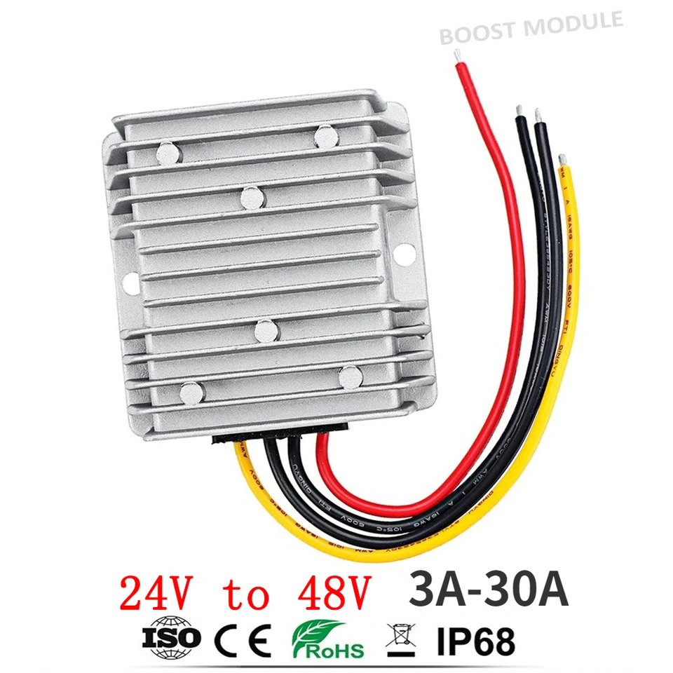 24V až 48 V DC DC DC prevodník 24 voltov na 48 V 3A-30A Modul Zosilňovača napájacieho zdroja Krok UP Booster Posilňovacie napätie regulátora napätia
