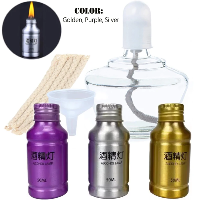 25-150 ml kachle alkoholovej lampy hliníková zliatina zliatiny horáka lampa chémia laboratórny nástroj pre vonkajšiu turistickú tekutú pinic úplne nový