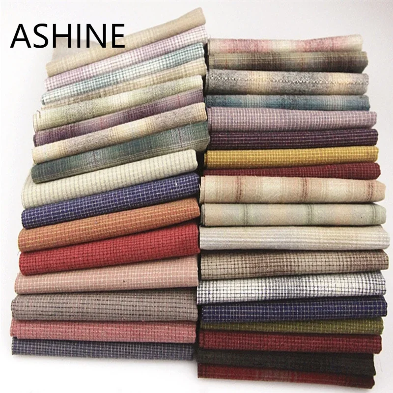 25*17 cm 20ks retro priadza zafarbená japonská tkanina ručne vyrábaná DIY Patchwor100% bavlnená tkanina na šitie prešívané prešívané prešívané látky