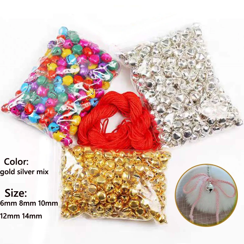 25-200ks Jingle Bells Hliníkové voľné korálky Small For Festival Party Dekorácia/vianočný stromček dekorácia/remeselné doplnky pre remeselníky