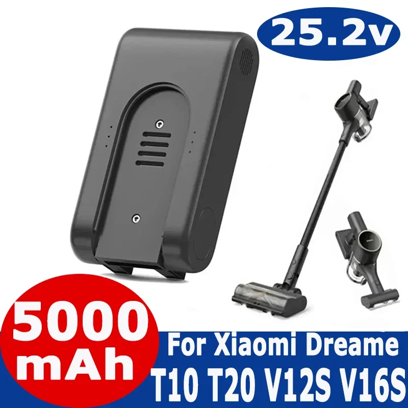 25,2V 5000 mAh Výmena nabíjateľných li-iónových batérií pre Dreame T20 T10 V16S vreckové bezdrôtové vysávač