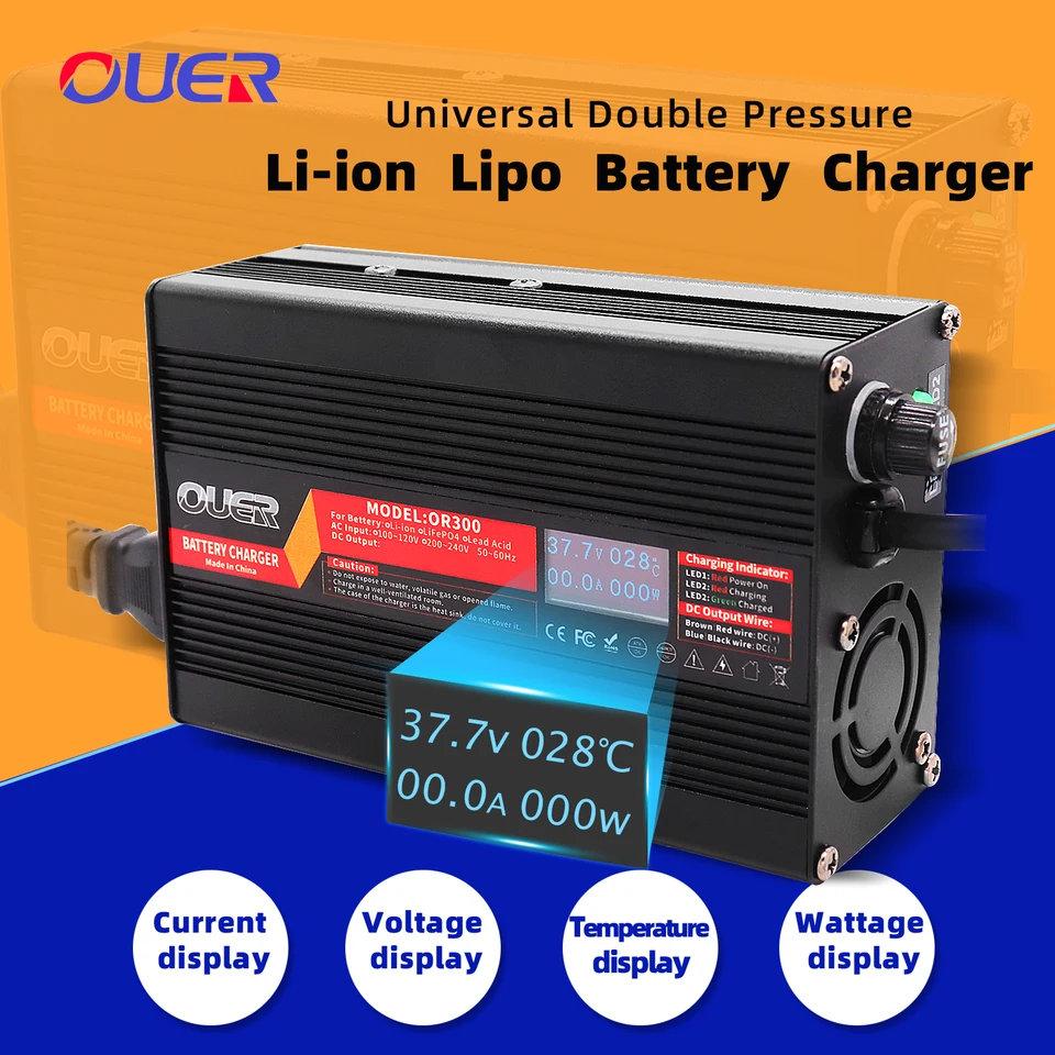 25,2V 8a Charger Smart Aluminium Case je vhodný pre 6S 22,2V LCD dispay li-ion lipo batéria OLED displej rýchleho nabíjačky