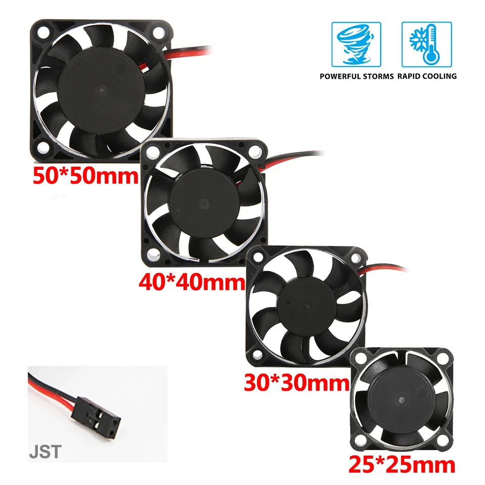 25/30/40/50 mm RC ventilátor 5-12V DC DC Hladný umývadlo vysoké vetry Rýchle chladenie Max. 16380 orpm 30/10/110/150a ESC 36/42 mm 3650 3650 Časti motorového automobilu