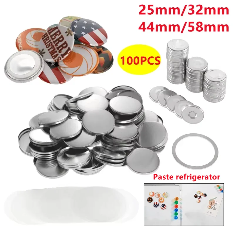 25/32/37/44/58 mm tlačidlo Výroby dielov DIY Chladnička Button Odznak výrobca stroja Accessorie Supplie DIY Blank Button Part