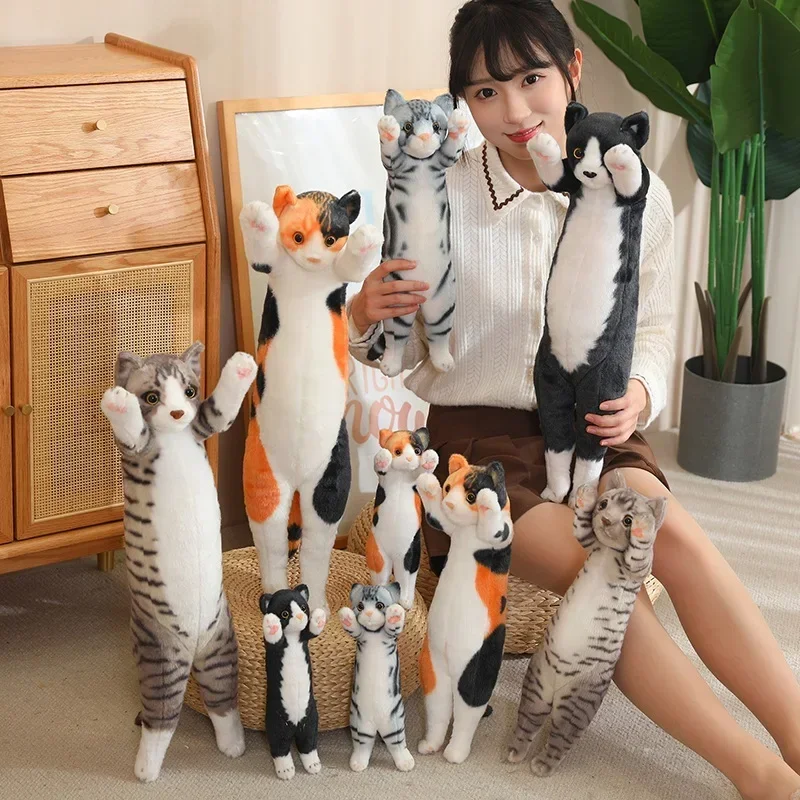 25/40/58 cm kawaii zdvihnúť ručné mačiatko plyšové hračky Krásne Caicai Cat Black Cat Dolls Dolls Fecked Soft Animal Hray Pekné narodeninové darčeky