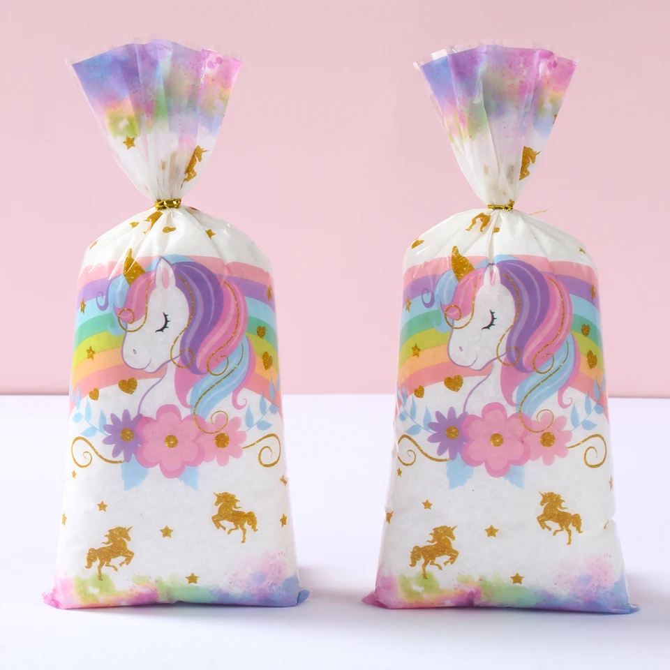 25/50/100 pcs Unicorn Candy Balenie tašky Darčeková taška jednorože