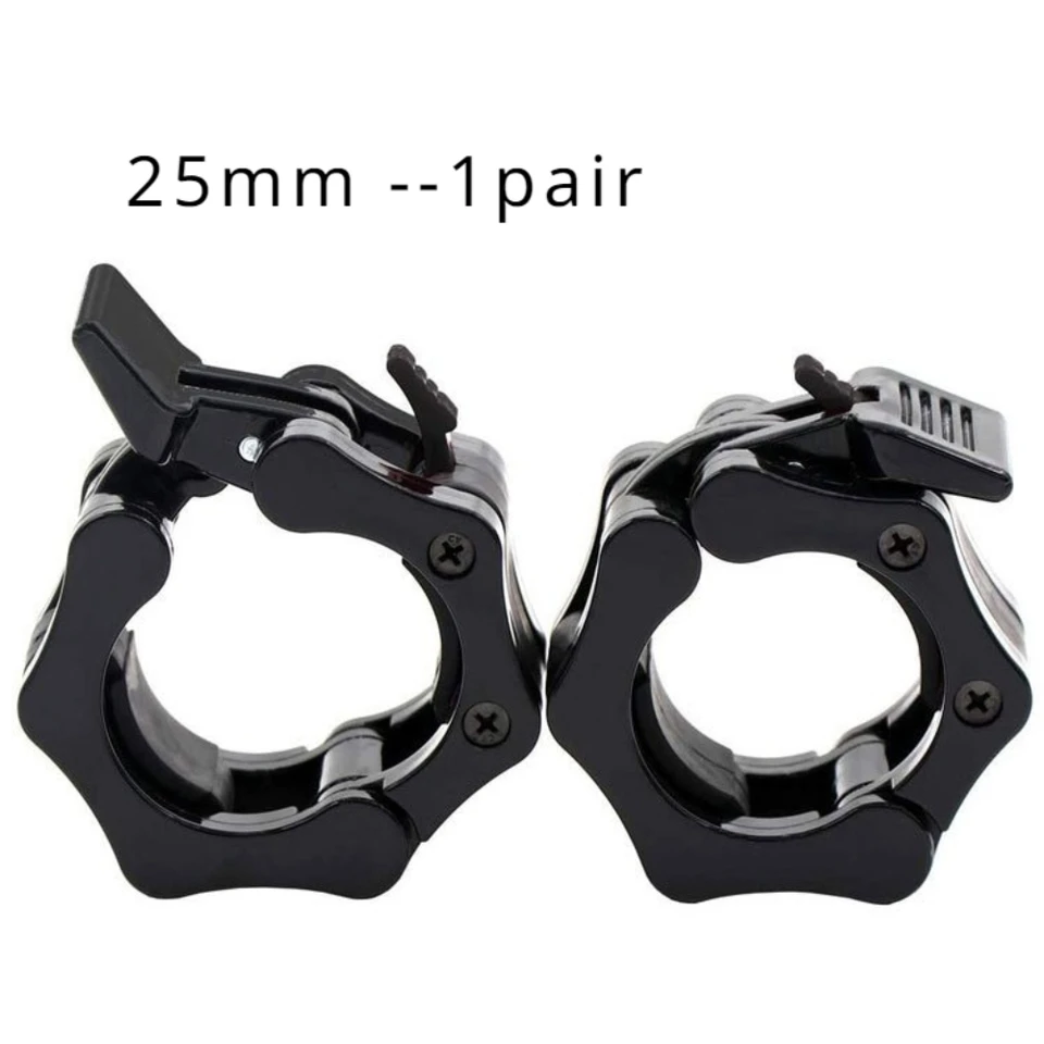 25/50 mm rýchle uvoľnenie Barbell Clamps Spin Lock Lock Barbell Coliery Hmotné barové svorky na vzpieranie a silový tréning