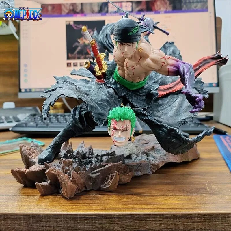 25 cm anime jeden kus roronoa zoro figual gk prestávky série s dvojitou hlavou PVC akčná figurína zbierka modelu hračky