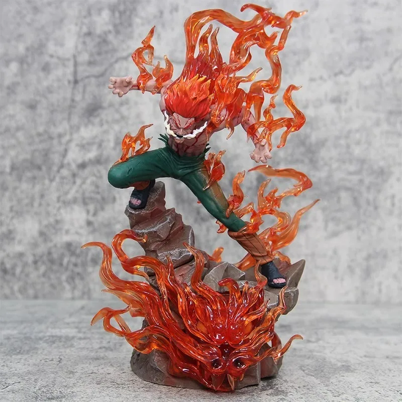25 cm Bandai Naruto Anime postava Mohol Guy Toys Model Action Figures Collection Collection Collection Desktop Dekorácia prívesok narodeninové darčeky