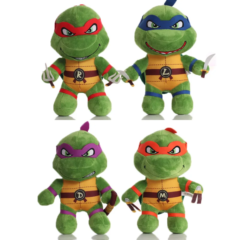 25 cm dospievajúci mutant ninja korytnačky tmnt akčná figúrka vankúš hračky roztomilé mäkké izby dekorácia darček k narodeninám pre deti