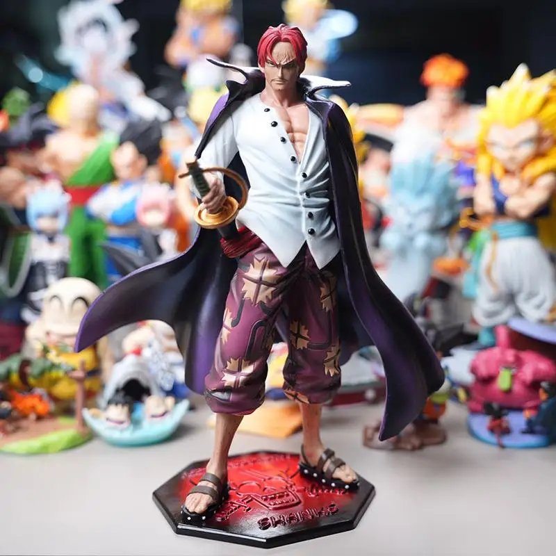 25 cm GK Dragon Tiger Red Haired Shanks One Piece nôž uchopenie anime Obrázok Štyria cisári PVC Model Model Collection Collection Toy Darček