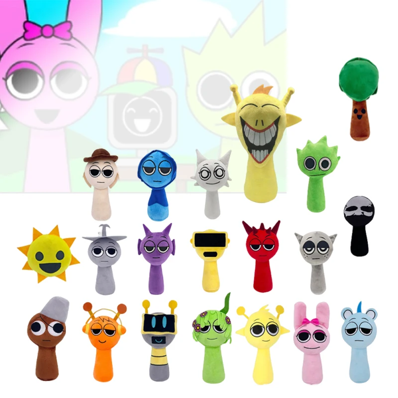 25 cm sprunki plyš Plush Incredibox Game plyšová kawaii plnená vankúš Soft Mäk