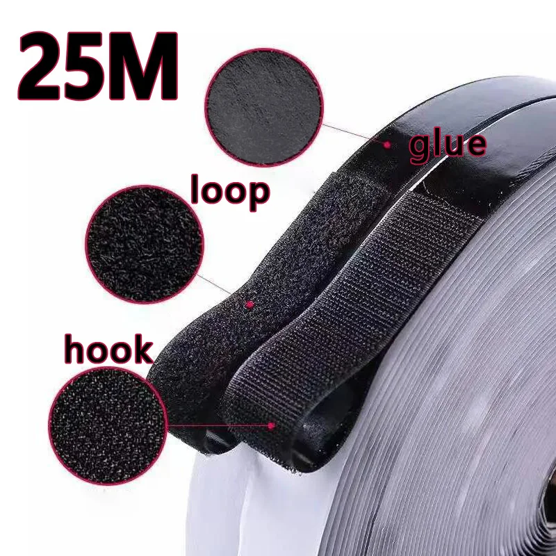 25 m ALEBLIVE ZAMESTNANCA TAPOVEJ ZAMESTNENIA 20/25/30 mm s lepiacim háčikom a lepidlá