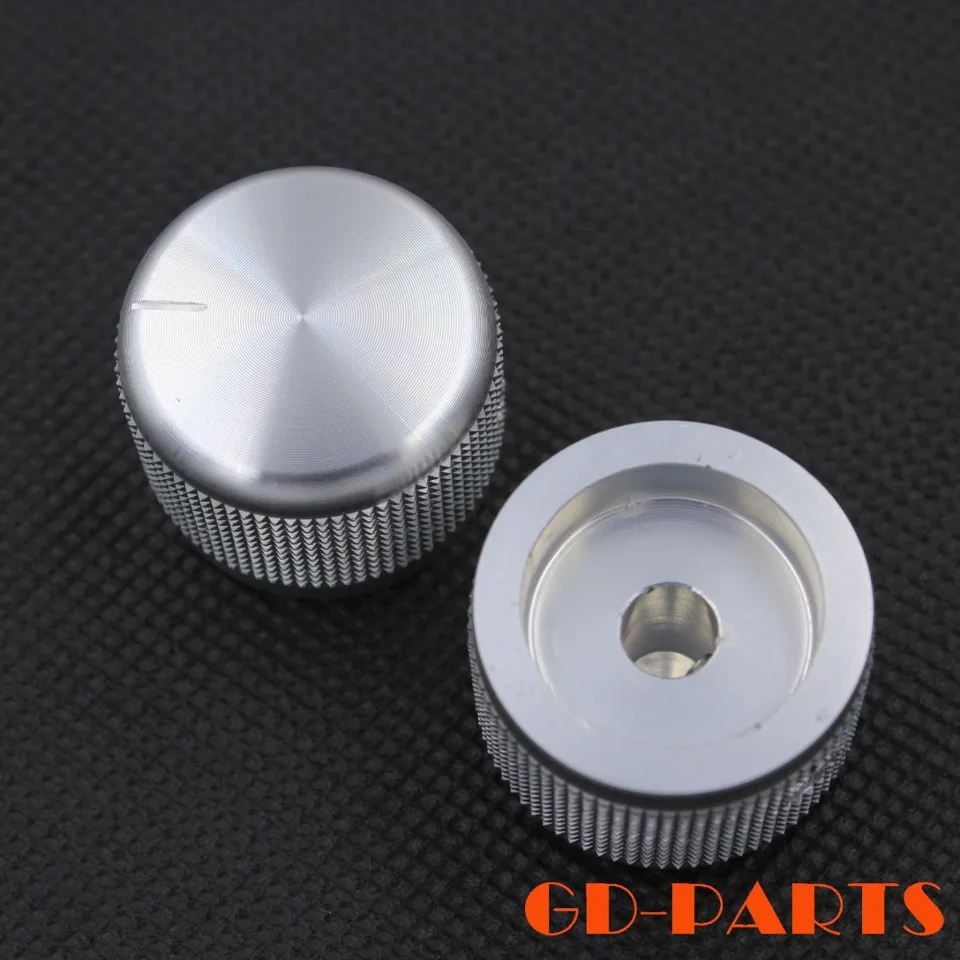 25 mm-19 mm obrábaný malný hliníkový objem ukazovateľa gombótu CD Guitar Amp Effect Pedál Potentiometer rotačný spínač