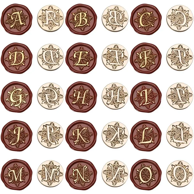 25 mm tesniaci vosk známka hlava Letter Medená hlava pre DIY Scrapbooking Obálky svadobné oznámenia Balenie karty