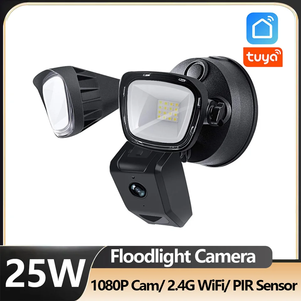 25 W bezdrôtové bezdrôtové bezdrôty 2.4 GHz Outdoor Wi -Fi Surveillance 1080p HD fotoaparáty detekcia PIR Zvuk a ľahký alarm CCTV vodotesný