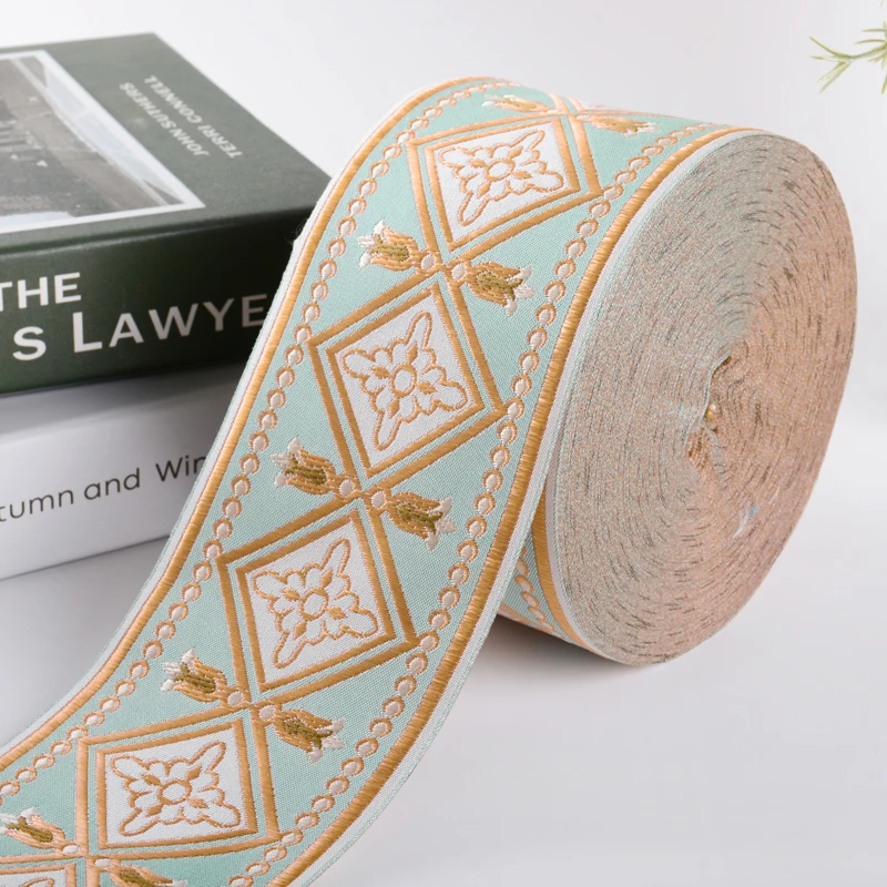 25 yardov/veľa Nový Jacquard Ribbon 9 cm Šírka šírky DIY záclony pohovka koberce dekorácie pásky