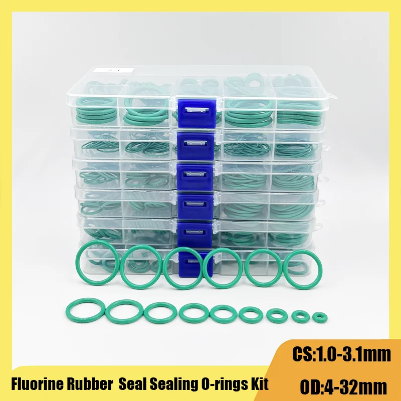 250-100ks FKM O Ring CS 1 ~ 3,1 mm OD 4 ~ 32 mm tesniaci tesniaci Olej Olej Vysoko teplotný odpor fluóru fluór o krúžok