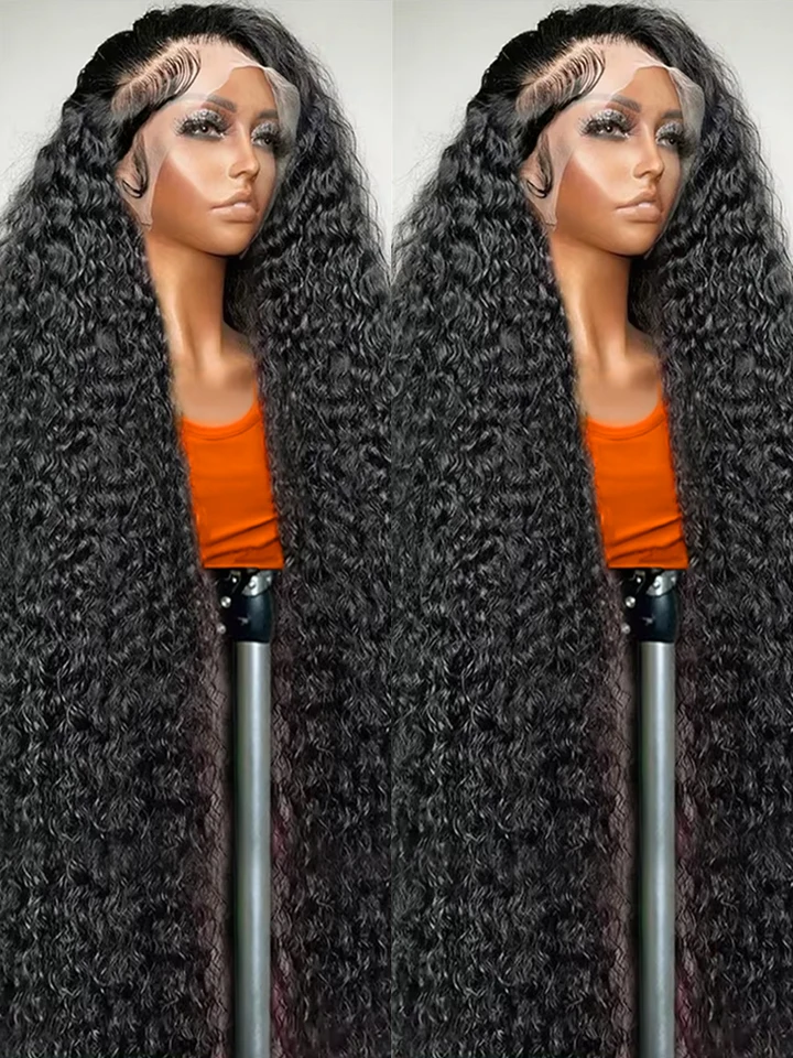 250% 40 42 46 palcov Vodná vlna 13x4 13x6 HD Lace Frontal Party Peruvian Curly Parochne pre ženy mokré a zvlnené remy vlasové parochne v predaji