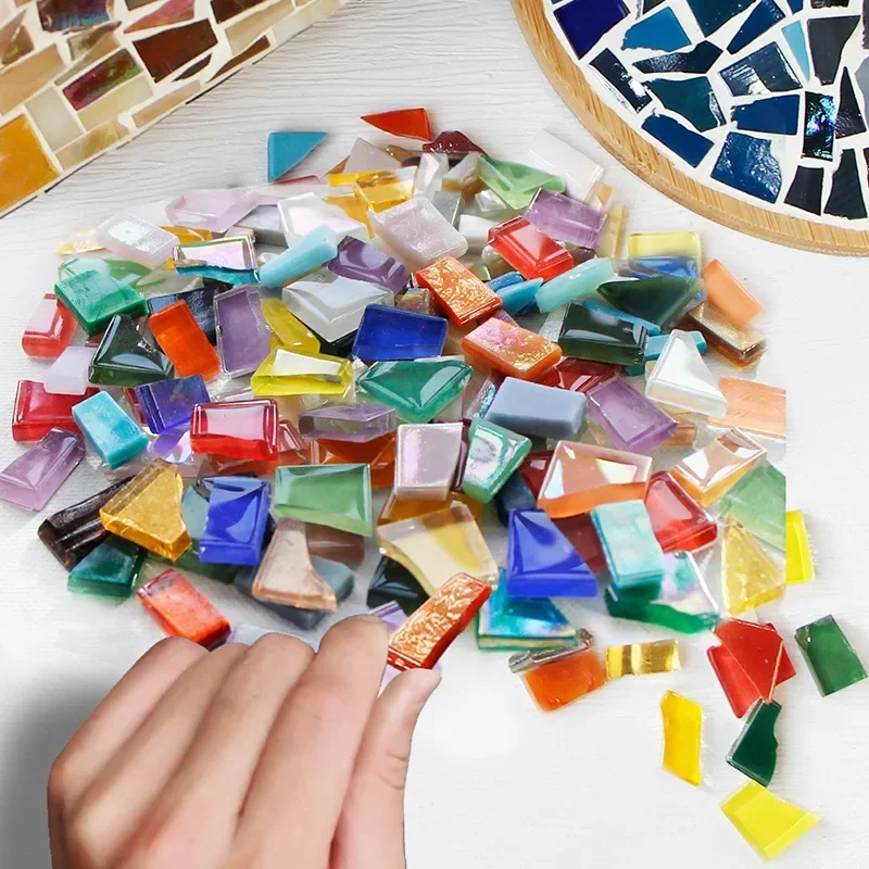 250 g/500g/1000 g DIY Mosaic Kuss nepravidelné remeslá dekoratívne kryštálové sklenené polychrómové častice
