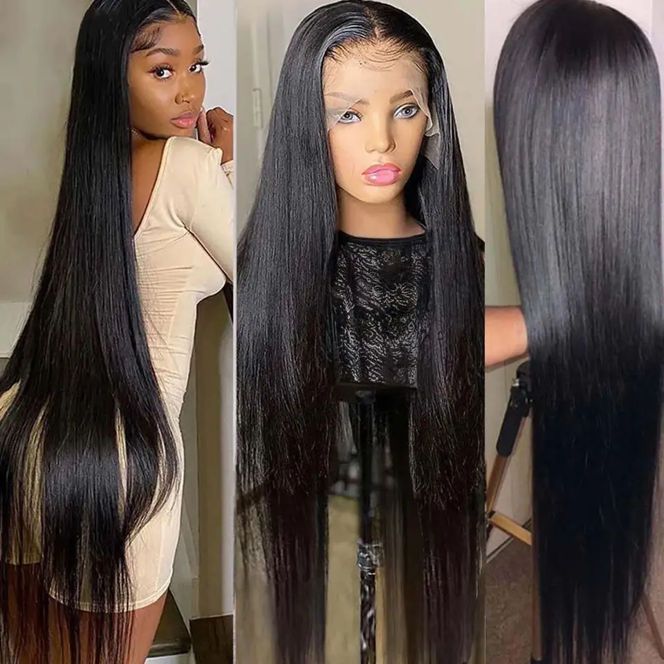 250% HD čipka čelná parochňa 360 Plná čipka Parochňa ľudské vlasy vopred vytrhnuté 30 palcov Priame priehľadné 13x6 HD Lace Lace čelné parochne v predaji