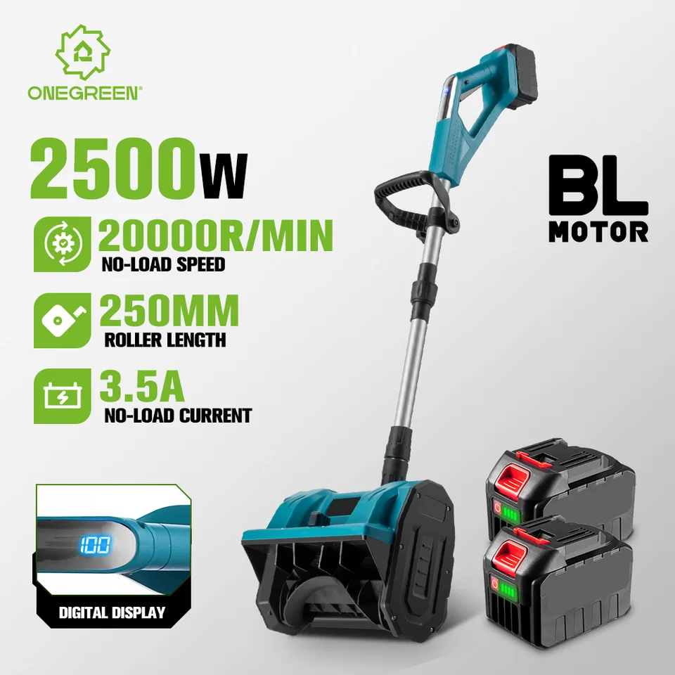 2500 W bez kefy Elektrický snehový pluh 250 mm bezdrôtový snehový lopata lítium Elektrický snehový zametací Street Street pre batériu Makita