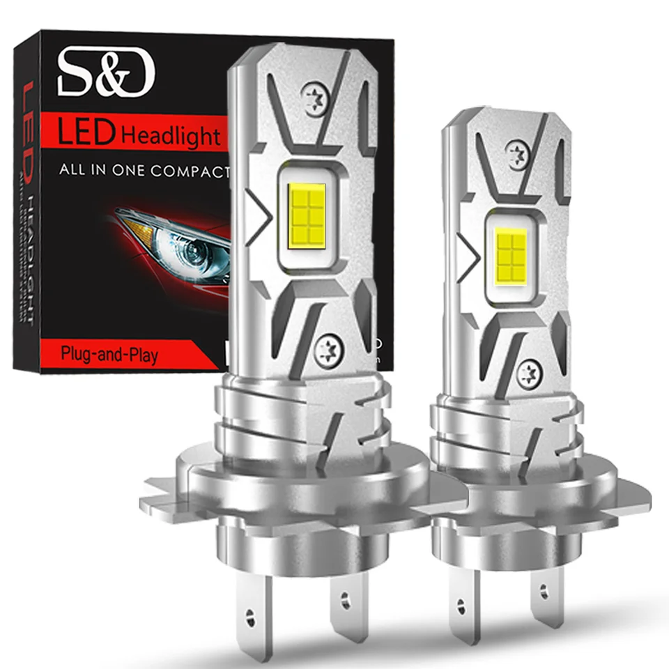 25000lm H7 LED svetlomet Súprava Mini žiarovka 100 W 3570 CSP pre auto svetlomet Automatické hmlové žiarovky Canbus H7 LED Turbo Automobil 6000K 12V