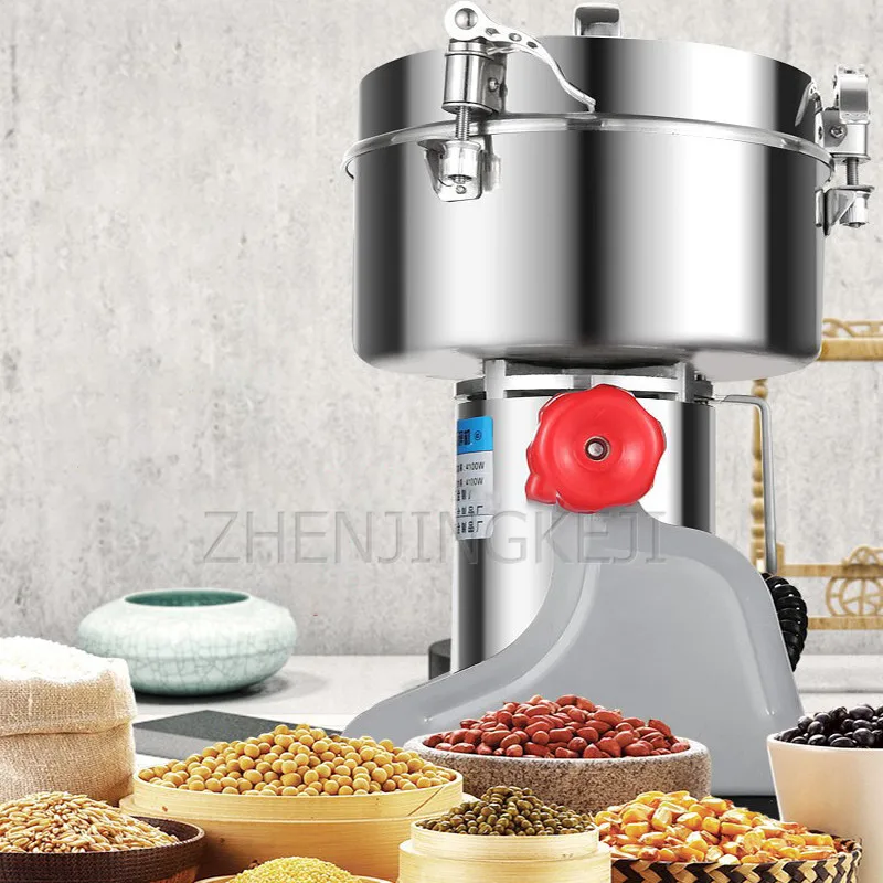 2500G veľkokapacitná čínska medicína a celé zrná a komerčný domov notoginseng práškový mlyn ultra-fine mlyn 220V/4100W