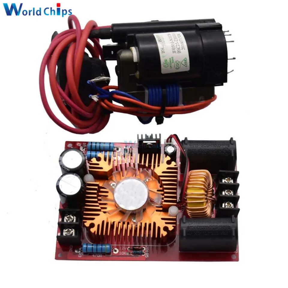 250W 15a DC12-30V ZVS Tesla Coil Flyback Driver/Ignition Coil/SGTC/Marx Generátor s ventilátormi