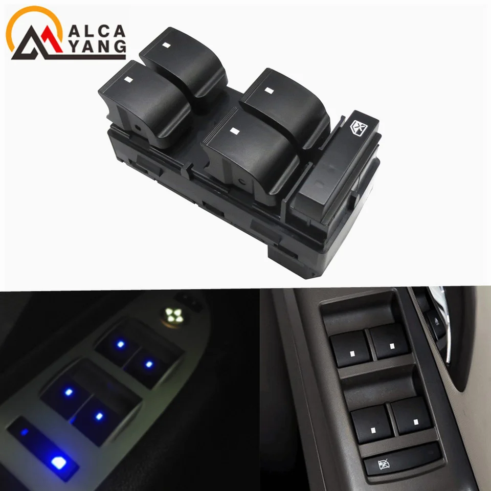 25789692 Spínač okenného okna Blue Light Dvere Feed Window Front Ovládanie elektrických spínačov pre GMC Chevrolet Silverado 1500