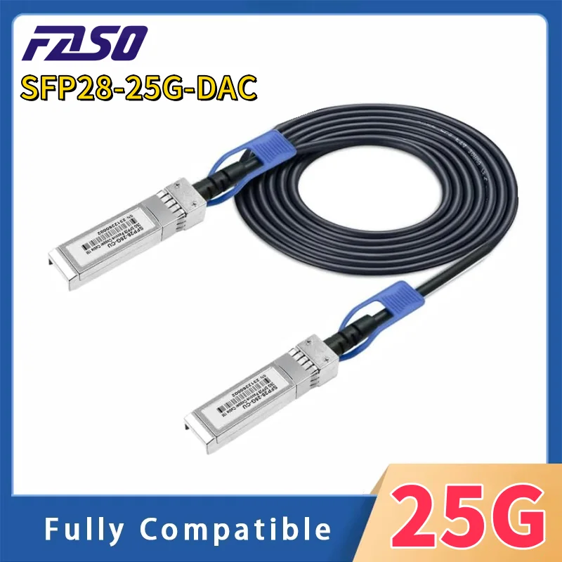 25G SFP28 SFP+ DAC kábel 0,5 m-10M SFP28 až SFP28 Pasívne priamym pripojením meďnatého kábla kompatibilného s prepínačom Cisco/Mikrotik