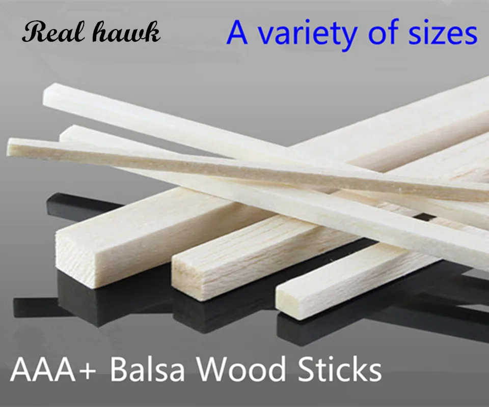 25ks 200 mm dlhé 1,5 x 1,5/2x2/3x3/4x4/5x5/6x6 mm štvorcový drevený bar AAA+ Balsa Drevové prúžky pre lietadlo/loď DIY