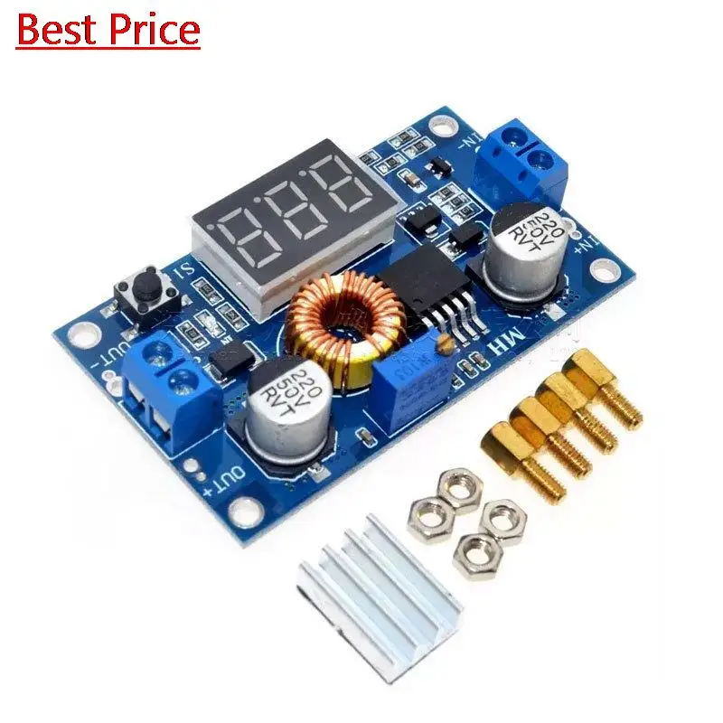 25ks XL4015E 5A 75W DC-DC Automatické nastavenie Buck Nastaviteľné kroky nahor smerom nadol Modul prevodníka Vysoké napätie dosky LCD Displej LCD