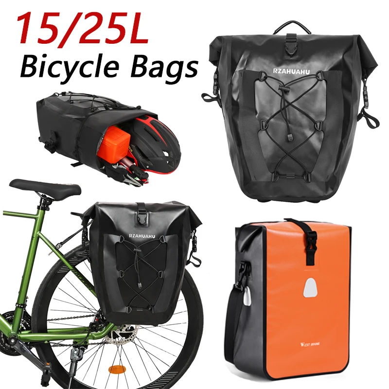 25L/15L vrecká na bicykle Veľká kapacita Reflexné zadné sedadlo Trunk Double Side Bike Bag Vonkajšie športové puzdro Cyklistické doplnky