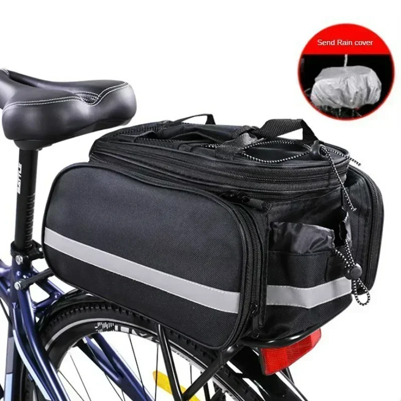 25L bicyklové nosiče tašky MTB Bicykel vrecko na kmeň kmeň Pannier Cycling Multifunkčný veľký kapacita cestovného tašky s dažďovým krytom