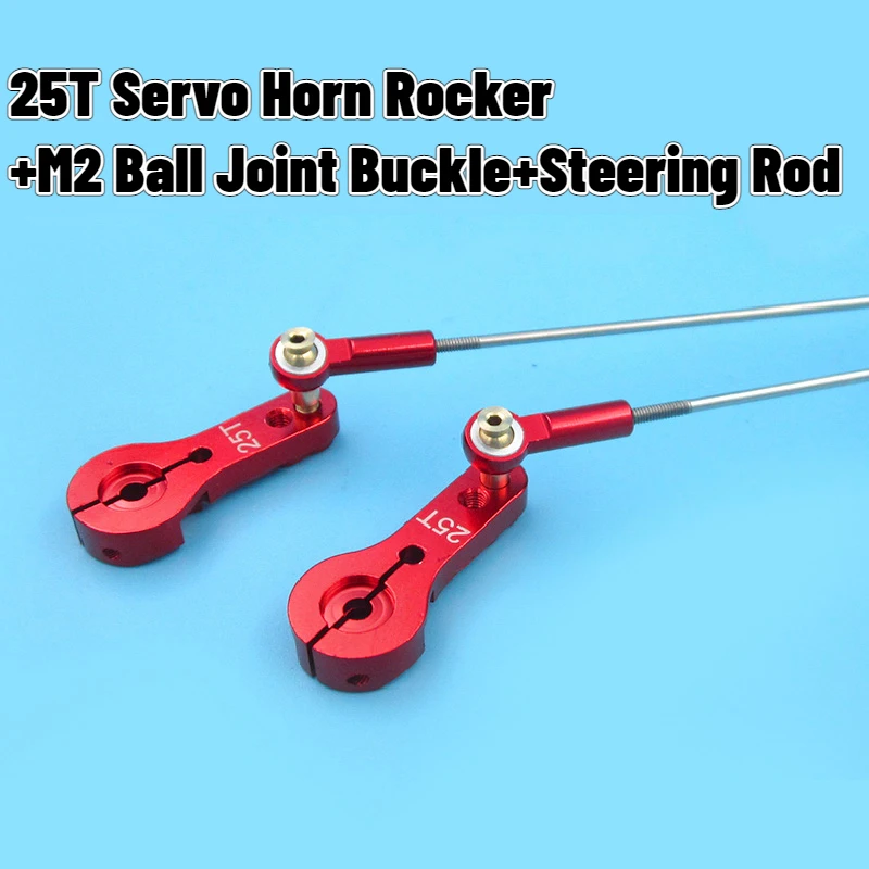 25T Servo Horn Standard Rocker+M2 kovový guľový kĺb pracky+Montáž volantu M2/2 mm pre DIY RC CAR/LIEČNÝ/LETOVÝ MODEL