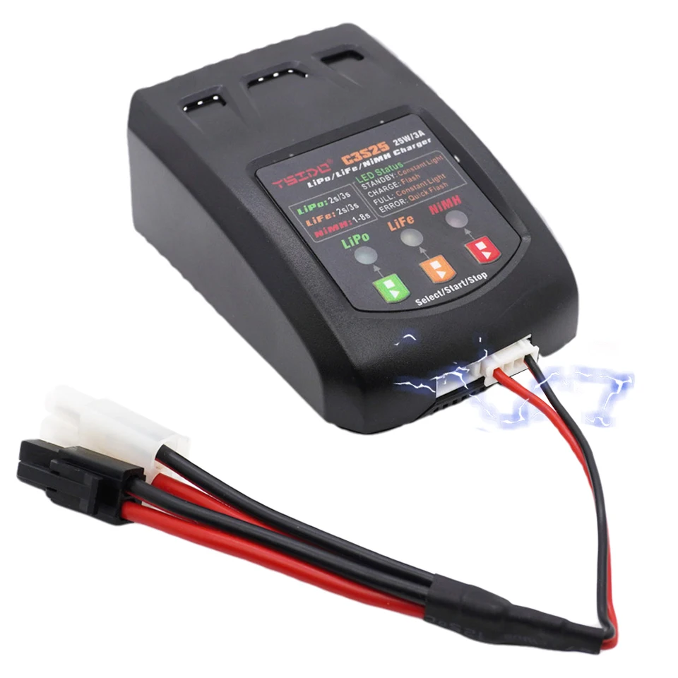 25W/3A Balance nabíjačka RC nabíjačka automobilu s diaľkovým ovládaním hračky na nabíjačku 2-3 s LiPo/Life/1-8s NIMH batéria