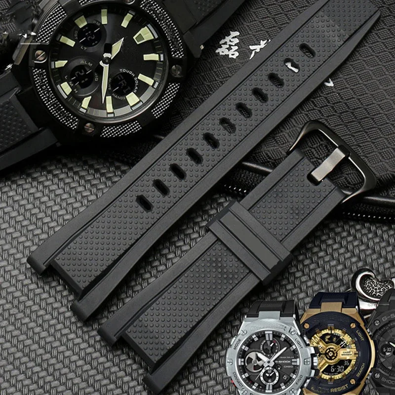 26*14 Gumové hodinky pre Casio GST séria GST-210/W300/400G/B100