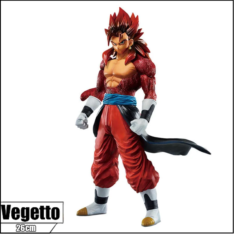 26 cm Anime Dragon Ball Super Saiyan 4 Vegito figurín Vegetto SSJ4 PVC akčná figúrka Zbierka hračiek pre deti darčeky