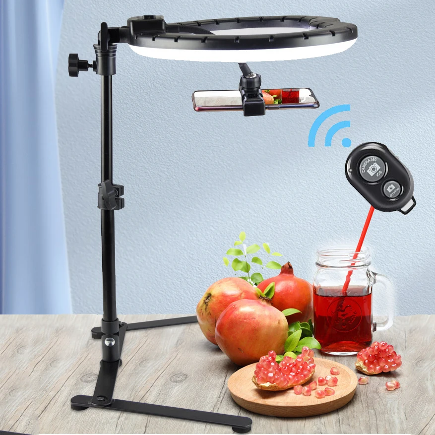 26 cm Fotografické osvetlenie telefónu RILLOGE TRODOD STAND FOTO LED Selfie Selfie Selfie Ring Ring Ring Light Lamp Video YouTube Live Cook