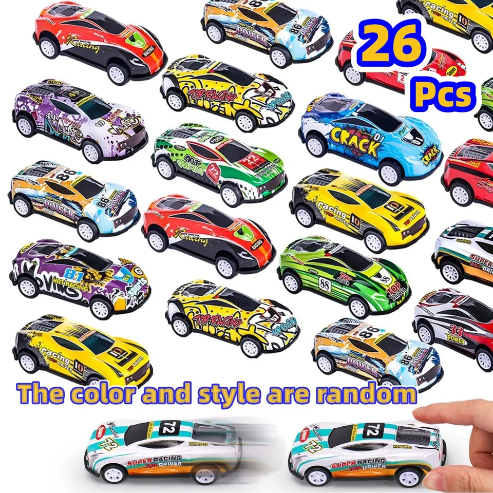 26 ks Pull Back hračky Mini Die-Cast Race vozidlá Hromadné večierky uprednostňujú zásoby Goodie Bag Stuffers