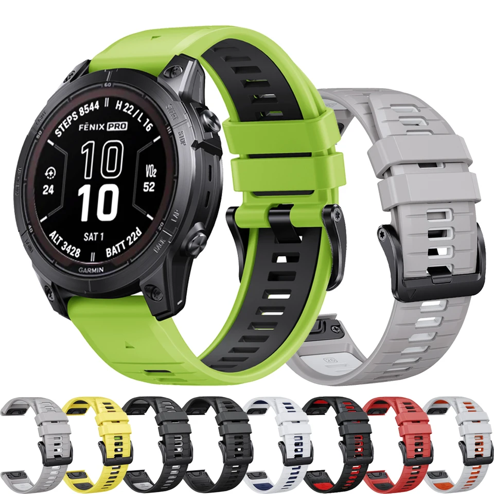 26 mm 22mm QuickFit Silikónový popruh pre garmin fenix 8 51 mm/e S70 47 mm/7/7x/6/6x Pro/5x Plus Enduro 3 2 Epix Pro 2 Scrup