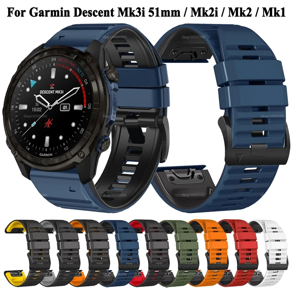26 mm 22mm Silikone Watch Band pre Garmin Fenix ​​7x 7 6x 6 Pro 5x 5 3 3HR 955 Strap taktix Bravo MK1 Rýchlo náramok s náramkom