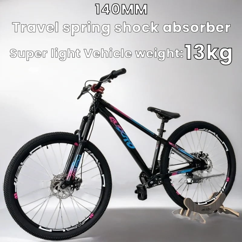26 palcov vysoká uhlíková oceľ Mountain Bike Double Disk Brzdenie s jednou rýchlosťou zavesenie prednej vidlice Cross Country Bicycle Aldult Študent