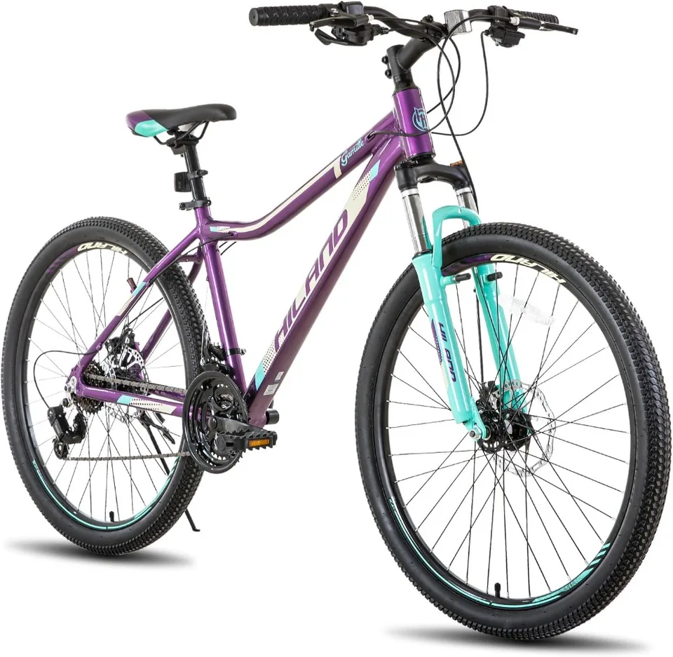 26 palcový horský bicykel pre ženy 21 rýchlosti s uzamknutím zavesenia vidlice duálne kotúčové brzdy hliníkový rám MTB Dospelé dámy dámske