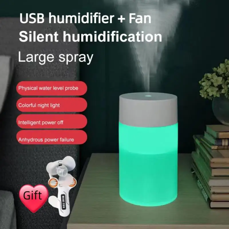 260 ml USB ultrazvukový zvlhčovač vzduchu LED žiarovka Mini éterický olej Difúzovač automobilu Aróma Aróniu Anion Mist Mak s svetlom + ventilátor