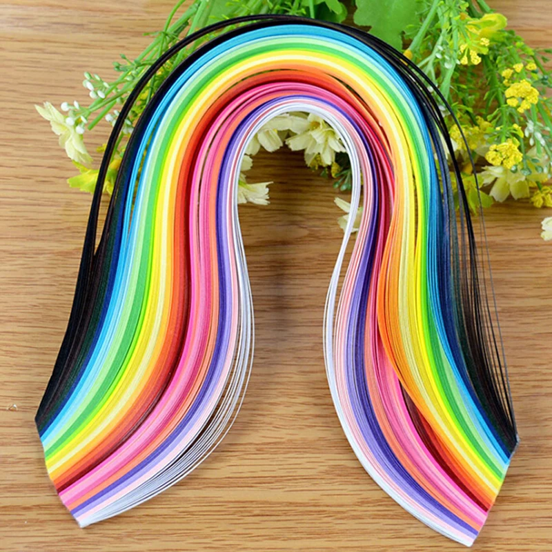 260 papierové brillingové prúžky sada 3 mm/ 5 mm/ 7 mm/ 10 mm 39 cm kvetinový darčekový papier pre remeselníky pre domácich majstrov ručne vyrábané papierové dekorácie