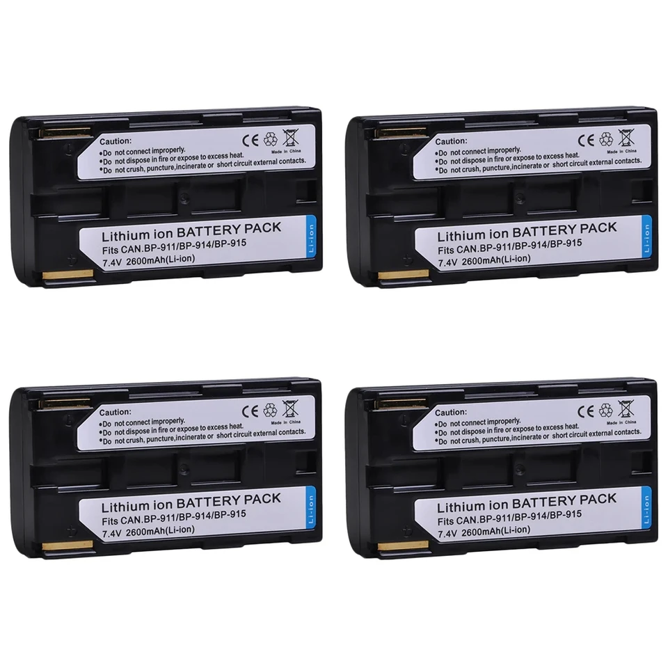 2600MAH BP-911 BP-914 BP-915 batéria BP 911 914 915 BATERIA pre CANON FV500/MV200/C2/DM-MV1/E2/E30/UC-V20/UC-V30/V72 Príslušenstvo