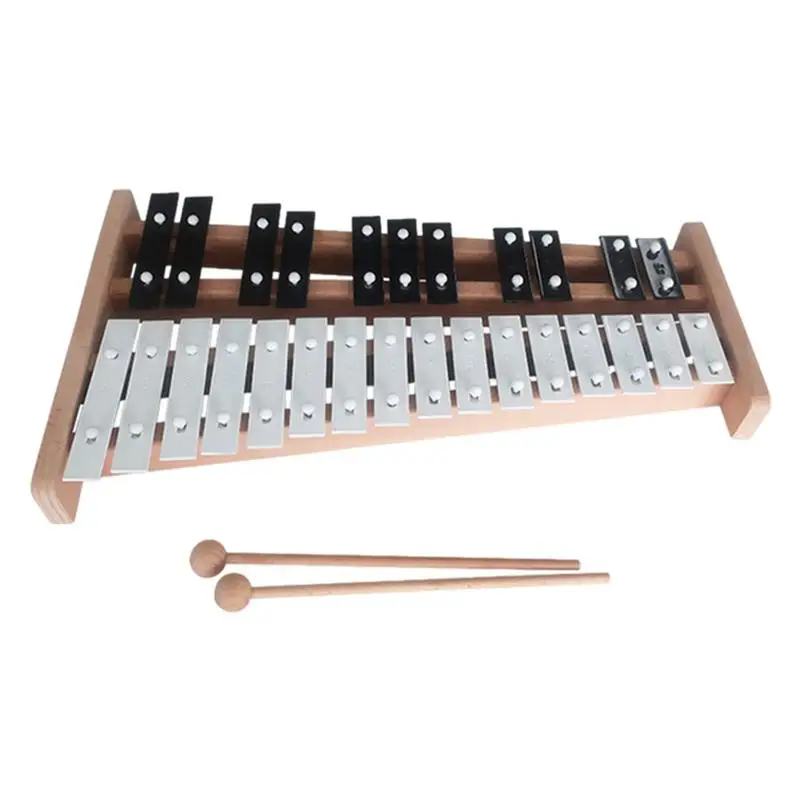 27 Poznámky Glockenspiel Xylofón Profesionálny kompaktný pre milovníkov hudby Dospelí Kids Glockenspiel xylofón s paličkami